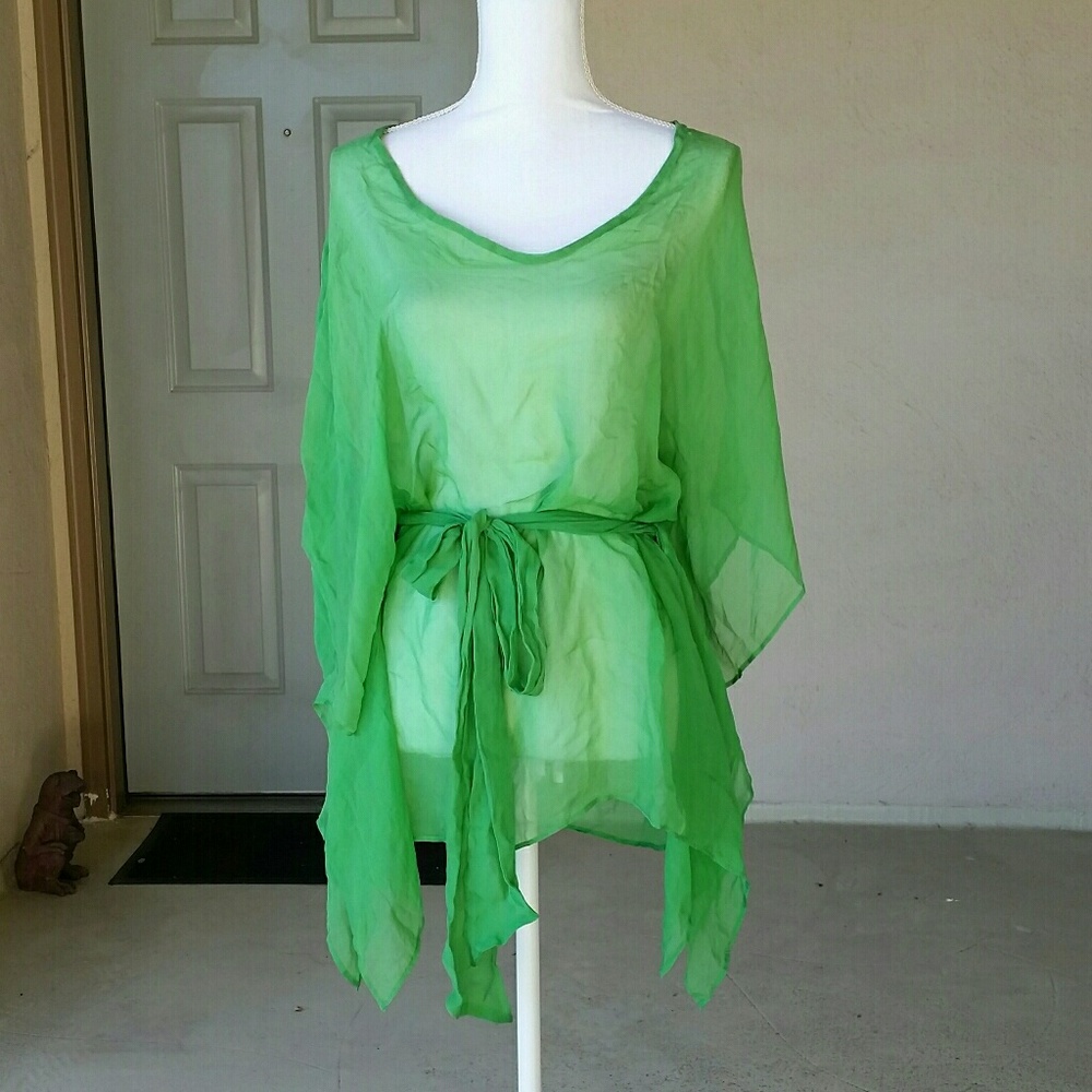 Beautiful Green Top/Tunic/Bikini Cover